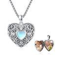 wholesale 925 Sterling Silver Heart Locket Necklace With Photo-0-0