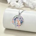 wholesale 925 Sterling Silver Sisters Pendant Necklaces - Rainbow Crystal Friendship Gifts for Sis-0-3