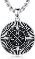 wholesale 925 Sterling Silver Compass Necklace Pendant for Men & Women - Graduation s -0-0
