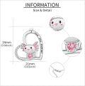 wholesale 925 Sterling Silver Pink Crystal Lamb Heart Pendant Necklace for Women Gifts-0-2
