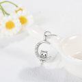 wholesale 925 Sterling Silver Cat Moon Pendant Necklace Love You Forever Gifts for Women Girls-0-2
