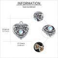 wholesale 925 Sterling Silver Evil Eye Heart Photo Locket Pendant Necklace Gifts for Women-0-4