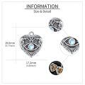 wholesale 925 Sterling Silver Evil Eye Heart Photo Locket Pendant Necklace Gifts for Women-0-4