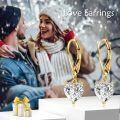wholesale 14K Yellow Gold Moissanite Lever-Back Drop Earrings, Brilliant Dangle Jewelry for Women, Gift Box-0-5