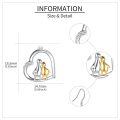wholesale 925 Sterling Silver Mother And Baby Goose Heart Earrings-0-3