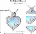wholesale 925 Sterling Silver Moonstone Rose Butterfly Heart Necklace for Women-0-5