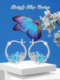 TOUPOP Sterling Silver Butterfly Earrings S925-0-2