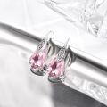 wholesale 925 Sterling Silver Celtic Knot Blue Crystal Drop Earrings For Women-0-1