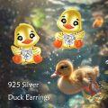 wholesale 925 Sterling Silver Duck Heart-Shaped Stud Earrings - Adorable Gifts for Her-0-4