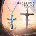 wholesale S925 Sterling Silver Cross Necklace with Abalone Shell Pendant for Men Women Religious Protection Amulet  -0-5