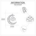 wholesale 925 Sterling Silver Moon Crescent Lotus Necklace Wholesale With Crystal Accents-0-3