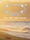 wholesale 925 Sterling Silver Evil Eye Shell Ocean Wave Charm Ankle Bracelet-0-4