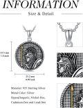 wholesale 925 Sterling Silver Saint Christopher Medal with Spear and Shield Necklace for Men Women Catholic Protection s 48 Chain-0-4