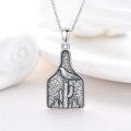 wholesale 925 Sterling Silver Western Cow Tag with Mountain Cactus Pendant Necklaces for Women and Men-0-1