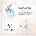 wholesale 925 Sterling Silver Blue Opalite Fox Drop Earrings-0-1