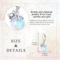 wholesale 925 Sterling Silver Cat Charm Earring Wholesale With Moonstone-0-1
