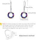 wholesale 925 Sterling Silver Rainbow Swarovski Crystal Celtic Knot Drop Earrings-0-1