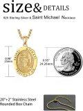 wholesale 925 Sterling Silver & 24K Gold Plated Customizable St Michael's Medal Pendant Necklace for Men and Women-0-2