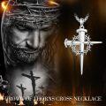 wholesale Sterling Silver 3 Nail Cross Pendant Christian Jewelry Gift for Men 22+2 -0-3