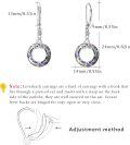 wholesale 925 Sterling Silver Round Celtic Knot Rainbow Crystal Drop Earrings-0-1