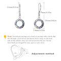 wholesale 925 Sterling Silver Round Celtic Knot Rainbow Crystal Drop Earrings-0-1