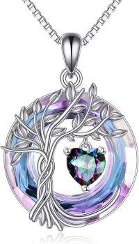 wholesale Sterling Silver Crystal Tree of Life Necklace for Women-6-Jun-Alexandrite