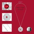 wholesale 925 Sterling Silver Compass Birthstone Necklace, 24mm Pendant with 18-20 Chain, Hypoallergenic Gift for Women-0-5