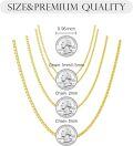 wholesale 925 Sterling Silver 14K Gold Plated Cubic Zirconia Cut Chain Necklace 1 3mm 16 26-0-1