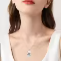 TOUPOP Sterling Silver Opal Necklace, Animal Pendant Gift for Women-0-1