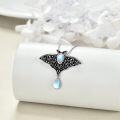 wholesale 925 Sterling Silver Moonstone Butterfly Pendant Necklace - Unique s for Her-0-3