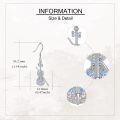 wholesale 925 Sterling Silver Cubic Zirconia Violin Earrings for Women, Hypoallergenic Gift for Violinists, 1.54 Inch Elegant Music Jewelry, Perfect for Sensitive Skin-0-3