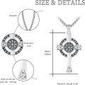 wholesale 925 Sterling Silver Norse Vegvisir Compass & Viking Rune Trinity Pendant Necklace  for Men Women - Nordic Irish s-0-5