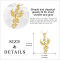 wholesale 14K Gold Phoenix Pendant Necklace with Gemstone for Women-0-4