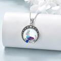 wholesale 925 Sterling Silver Mermaid Pendant with Crescent Moon and Stars - Oceanic  for Her-0-2