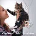 wholesale 925 Sterling Silver Heart-Shaped Locket with Angel and Dog Charm Necklace for Women & Teens-0-5