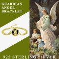 wholesale Gold 925 Sterling Silver My Guardian Angel Protect Me Charm Bracelet-0-1