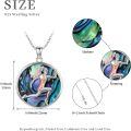 wholesale 925 Sterling Silver Abalone Shell Dancing Girl Pendant Necklace Gift for Women Girls Dance Lover Yoga Fitness Workout Jewelry-0-2