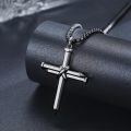 wholesale Black  Nail Design Cross Pendant Necklace for Men & Women-0-1
