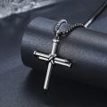 wholesale Black  Nail Design Cross Pendant Necklace for Men & Women-0-1