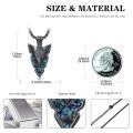 wholesale 925 Sterling Silver Viking Arrowhead Pendant with Mosaic Stone - Nordic Style Necklaces for Men & Women-0-3