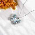 wholesale 925 Sterling Silver Moonstone Butterfly Cremation Jewelry Keepsake Pendant Necklace with Funnel and Fill Tool-0-3