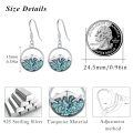 wholesale 925 Sterling Silver Mountain Drop Earrings With Turquoise Inlay-0-5