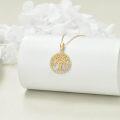 wholesale 14K Gold Stone Tree of Life Pendant Necklace for Women - 16/18/40/50th Birthday Gift-0-3