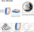 wholesale 925 Sterling Silver Blue Opal Huggie Hoop Earrings with Rose Gold Plating for Women-0-1