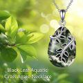 wholesale 925 Sterling Silver Moss Agate Tree of Life Pendant Necklace for Women Birthdays Gift Ideas-0-2