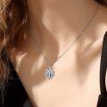 wholesale 925 Sterling Silver Angel Wings Heart Cremation Urn Pendant Necklace Memorial Keepsake-0-2