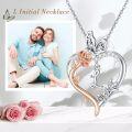 wholesale TOUPOP Rose Heart Necklaces Gifts For Women 925 Sterling Silver Butterfly Heart Initial Necklace Anniversary Birthday Christmas Jewelry Gifts For Mom Her Wife Girlfriend Daughter -0-3