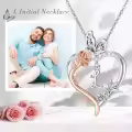 TOUPOP 925 Sterling Silver Rose Heart Butterfly Initial Necklace Gifts For Women-0-3