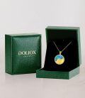 wholesale 18K Gold Plated Sterling Silver Synthetic Blue Turquoise Zodiac Necklace for Women-0-53