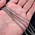 wholesale Sterling Silver Diamond Cut Rope Chain 1 5 3 5mm 18 26 -0-4